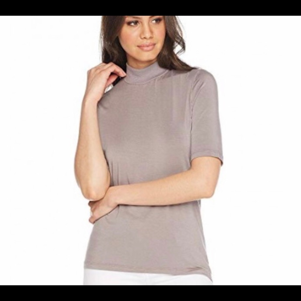 LA MADE mock neck tee-shirt
